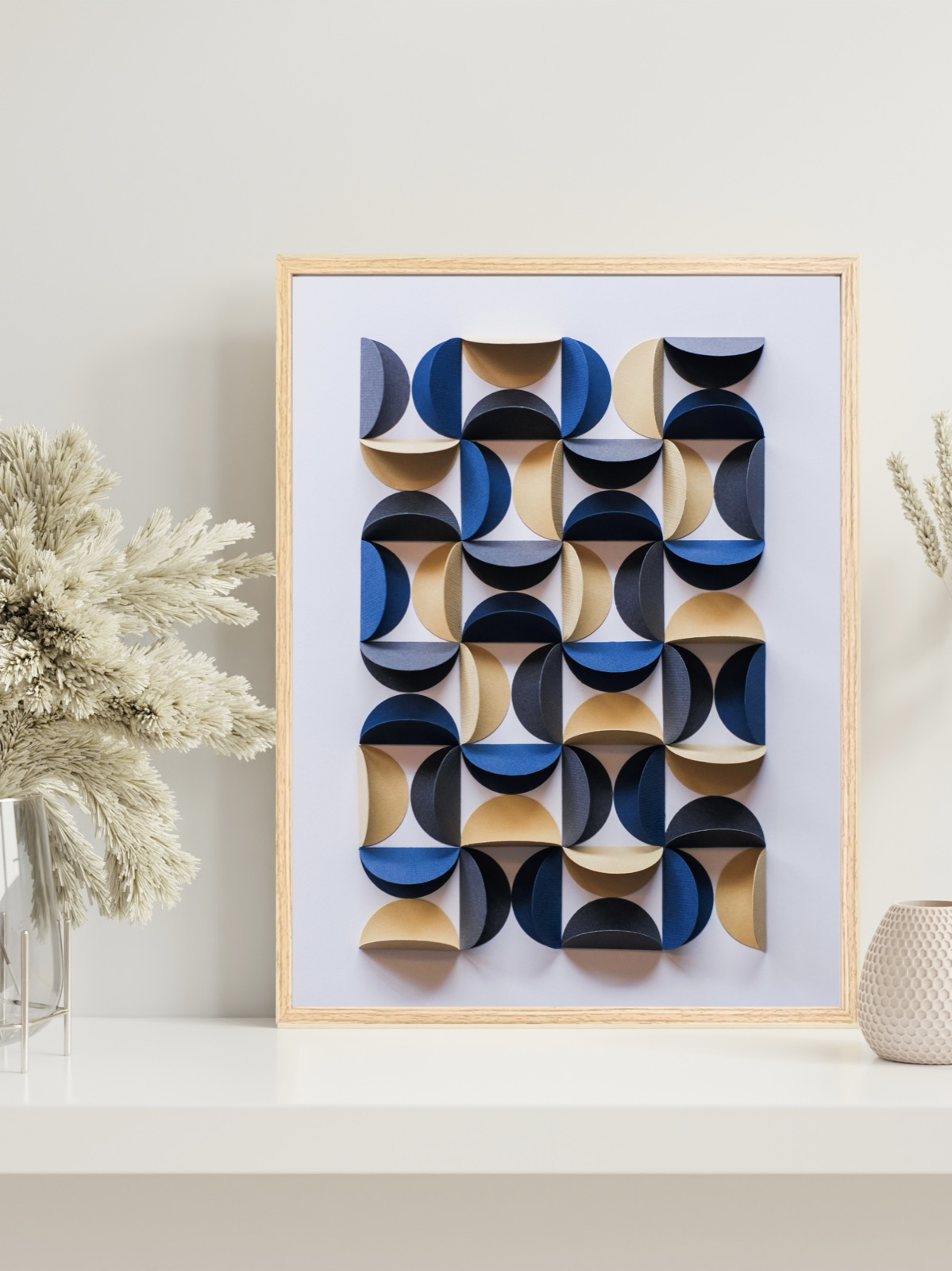 Abstraktes Wandbild Blau im Überblick