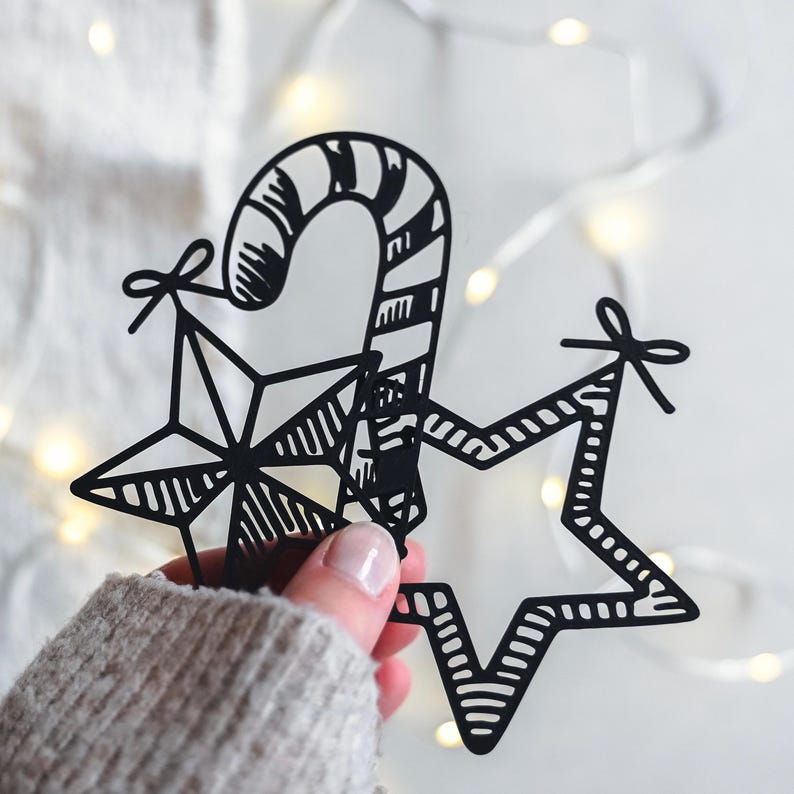 Christbaumanhänger — Sterne & Zuckerstange