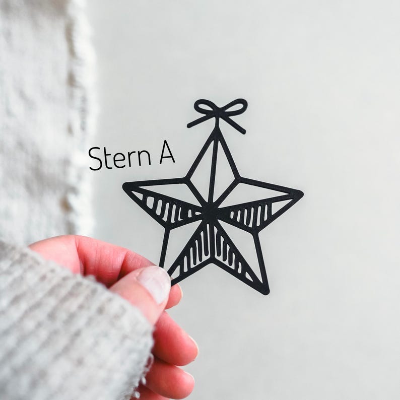 Christbaumanhänger — Sterne & Zuckerstange als Christbaumanhänger aus dem 3D-Druck - Produktfoto 3