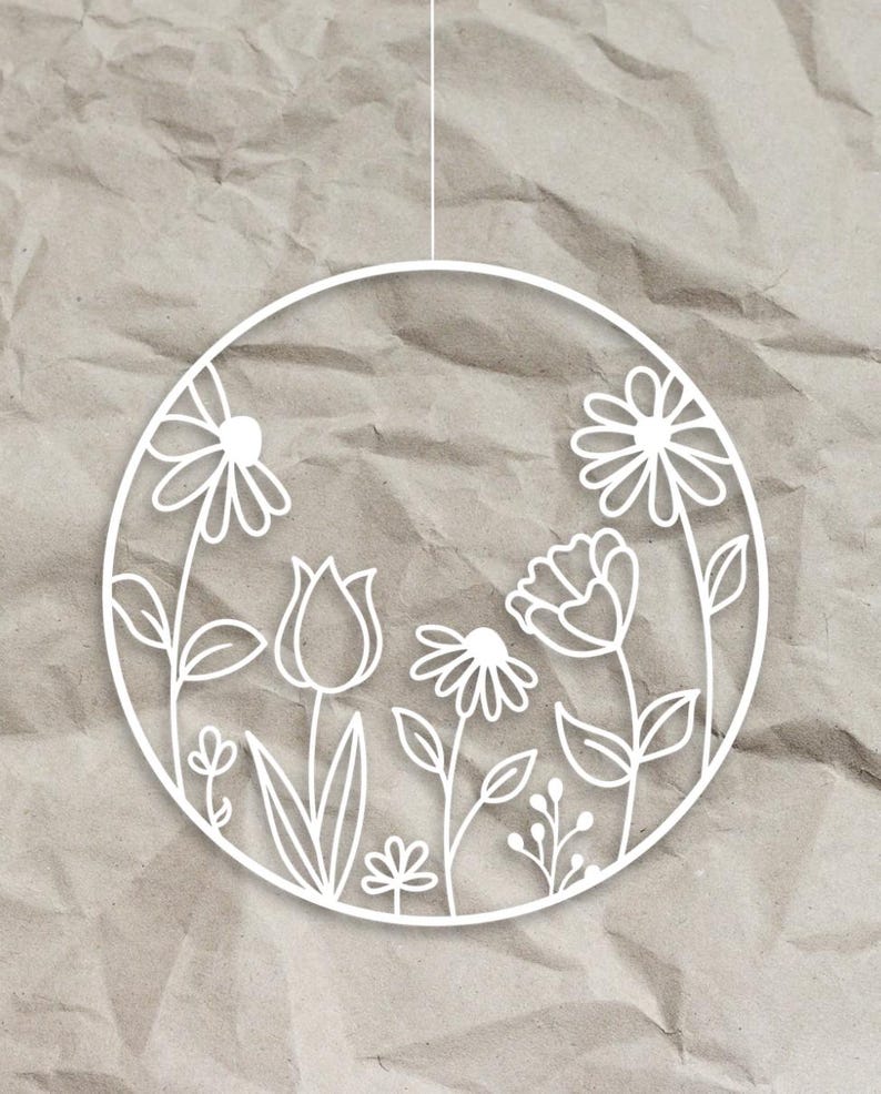 Fensterkranz Wildblumen als Fensterkranz aus dem 3D-Druck - Produktfoto 3