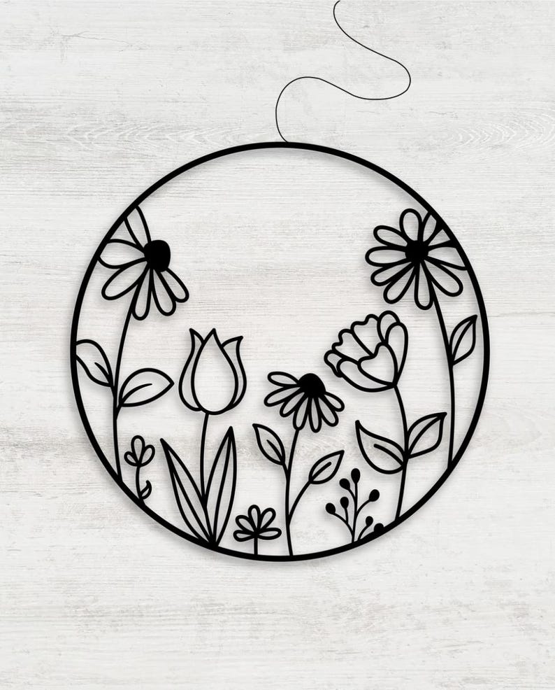 Fensterkranz Wildblumen als Fensterkranz aus dem 3D-Druck - Produktfoto 4