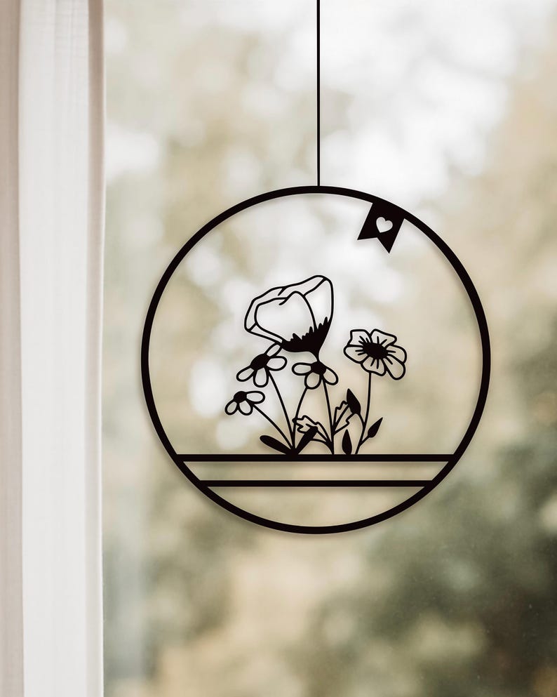 Fensterkranz Frühlingsblumen als Fensterkranz aus dem 3D-Druck