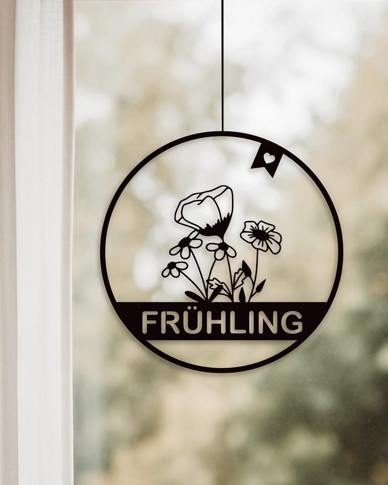 Fensterkranz Frühlingsblumen als Fensterkranz aus dem 3D-Druck - Produktfoto 2
