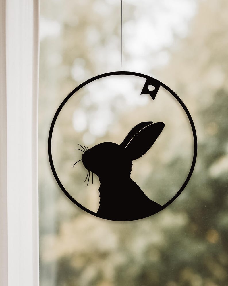 Fensterkranz Osterhase als Fensterkranz aus dem 3D-Druck