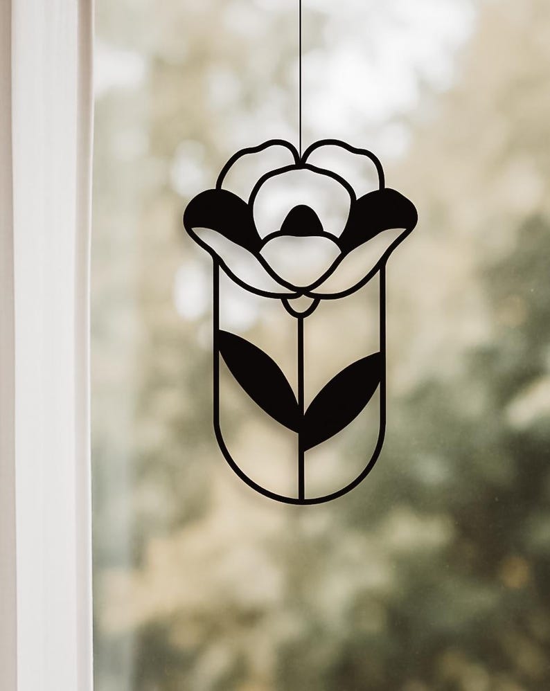 Fensterdeko hängend — Rose
