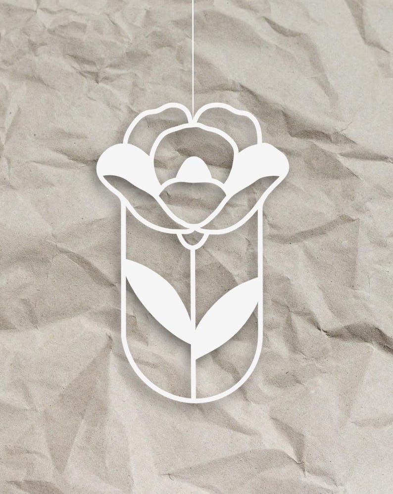 Fensterdeko hängend — Rose als Fensteranhänger aus dem 3D-Druck - Produktfoto 3