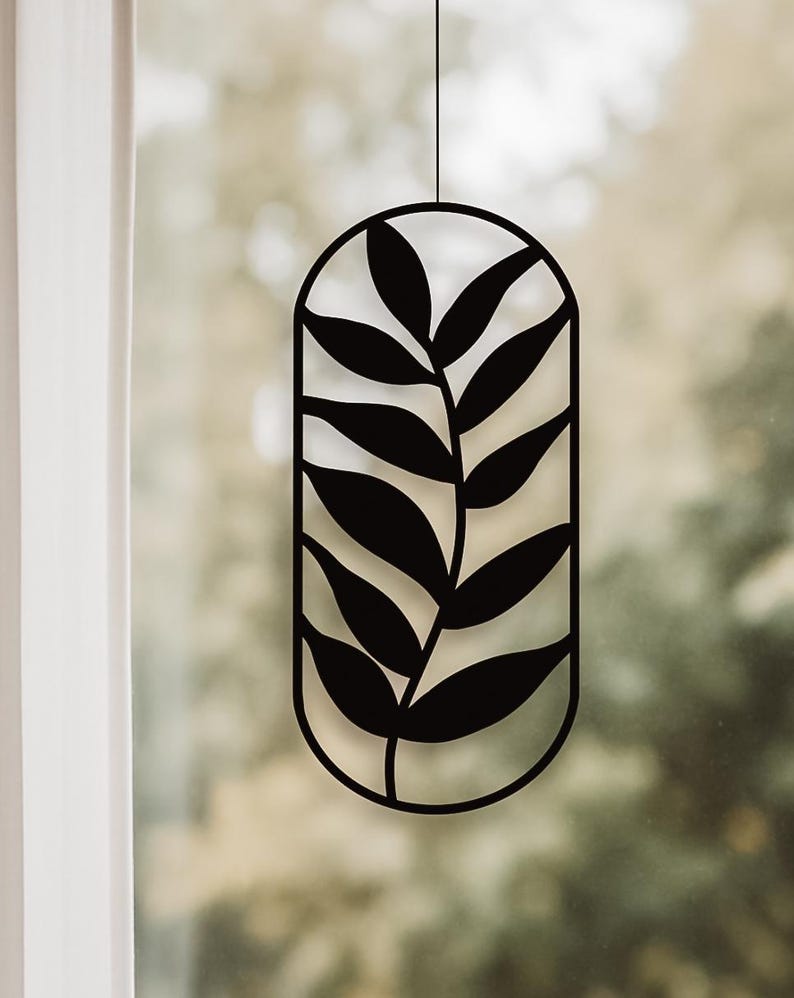 Fensterdeko hängend — Blätter als Fensteranhänger aus dem 3D-Druck - Produktfoto 3
