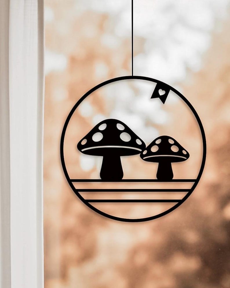 Fensteranhänger Pilze als Fensteranhänger aus dem 3D-Druck