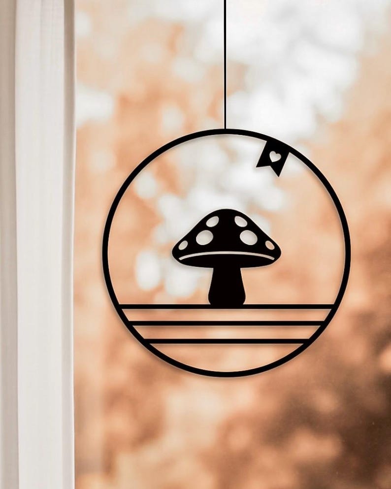 Fensteranhänger Pilze als Fensteranhänger aus dem 3D-Druck - Produktfoto 2