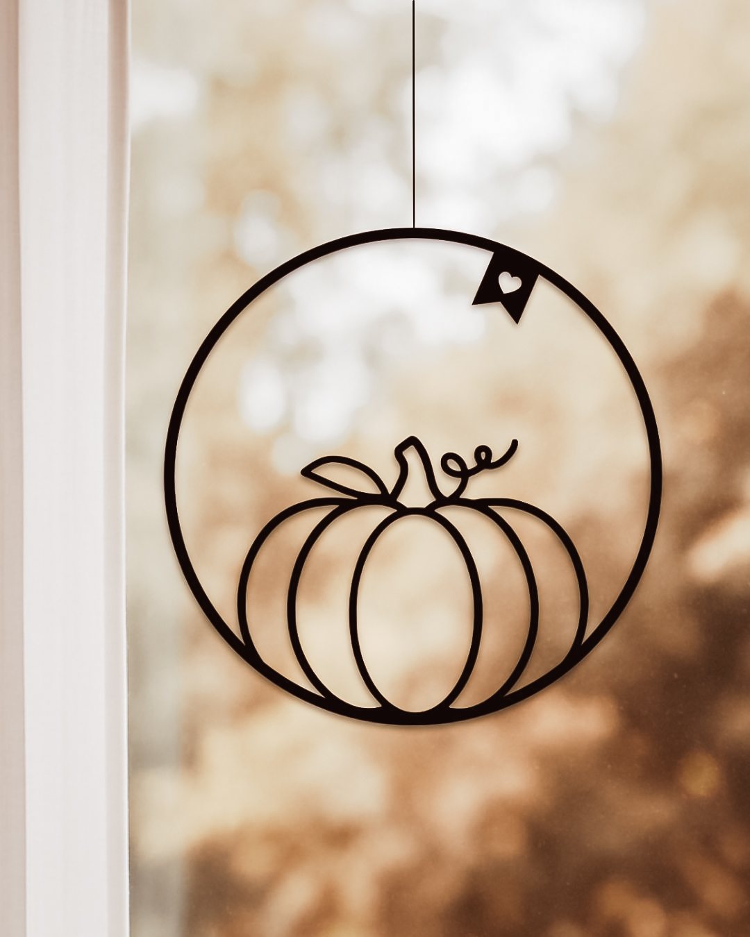 Fensterdeko Herbst – Fensteranhänger Kürbis - Produktfoto 3