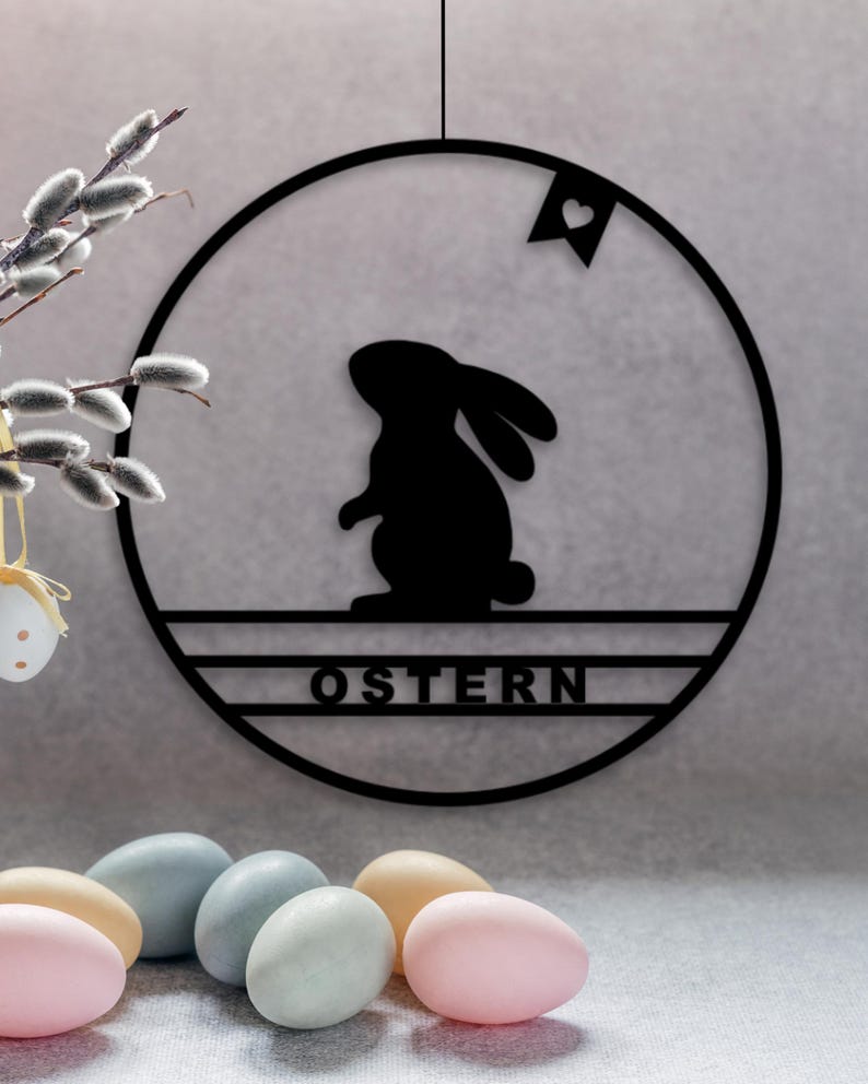 Fensterkranz Osterhase mit Eiern als Osteranhänger aus dem 3D-Druck - Produktfoto 6