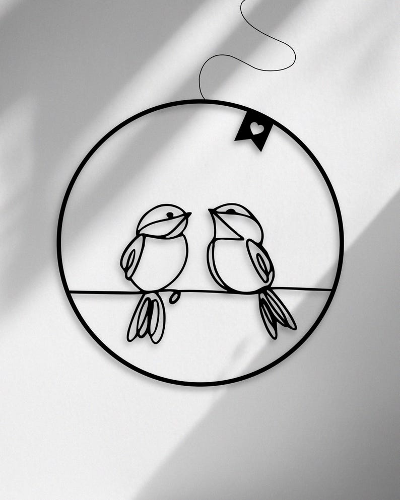 Fensterkranz zwei Vögel als Fensterkranz aus dem 3D-Druck - Produktfoto 2