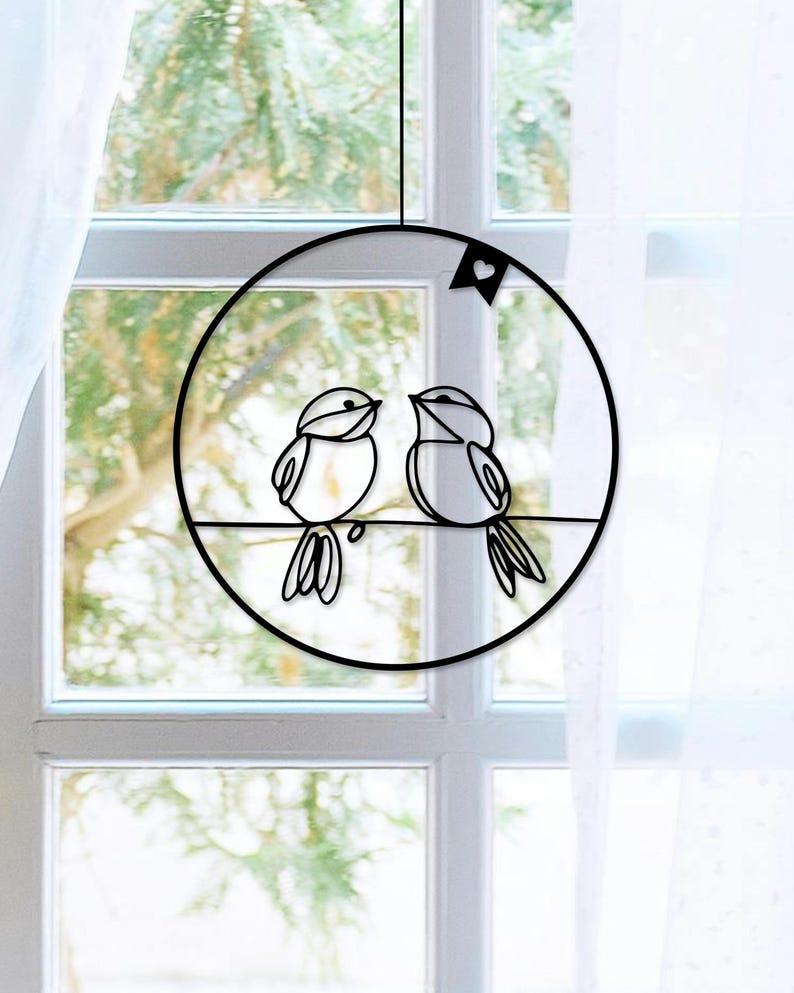 Fensterkranz zwei Vögel als Fensterkranz aus dem 3D-Druck - Produktfoto 4