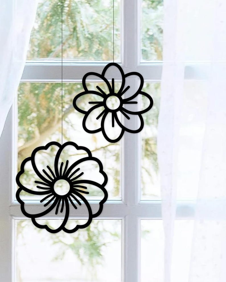 Fensteranhänger Blumen filigran als Fensteranhänger aus dem 3D-Druck - Produktfoto 4
