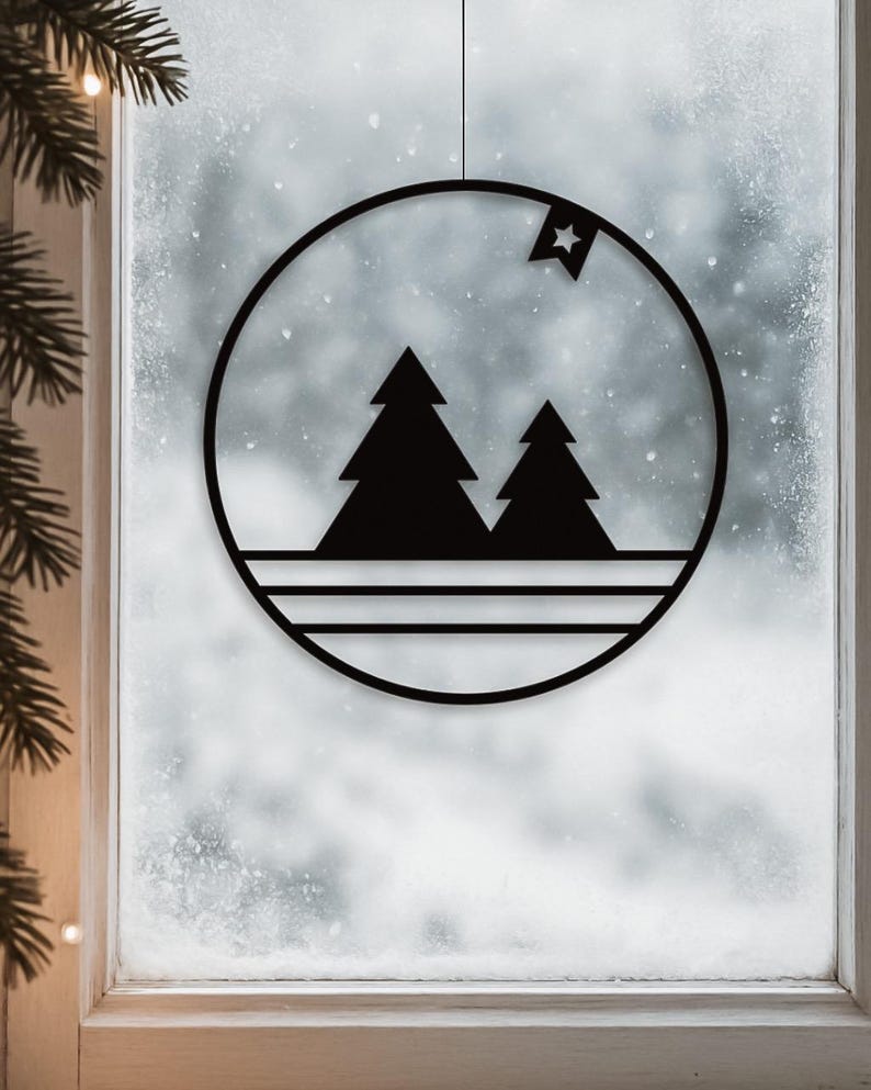 Fensterkranz Weihnachtsbaum als Fensterkranz aus dem 3D-Druck