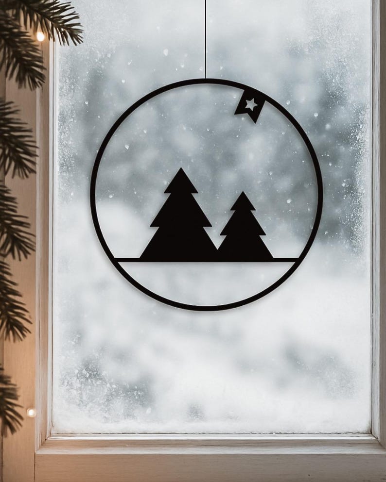 Fensterkranz Weihnachtsbaum als Fensterkranz aus dem 3D-Druck - Produktfoto 2