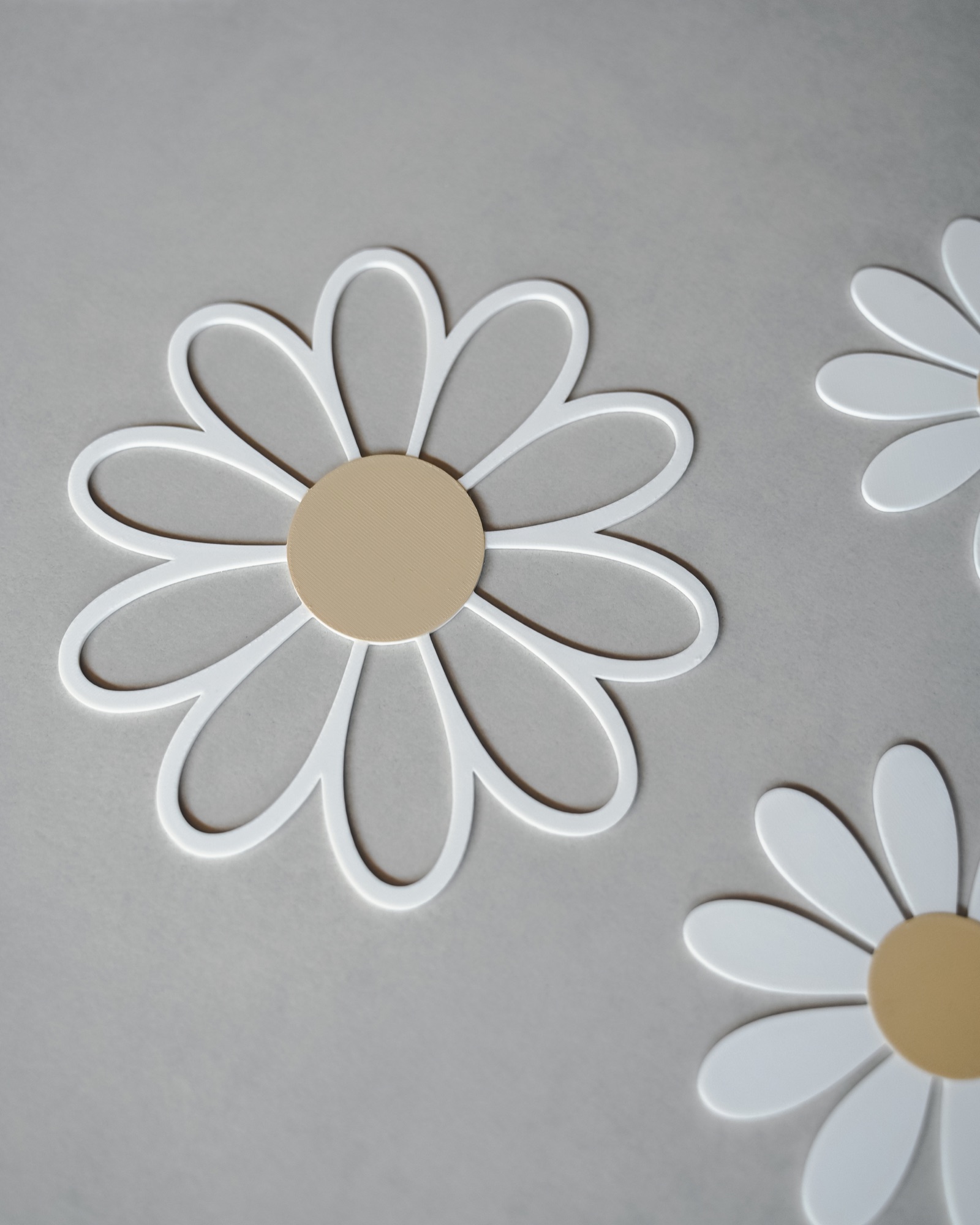 Gänseblümchen Wanddeko aus dem 3D-Druck - Produktfoto 2