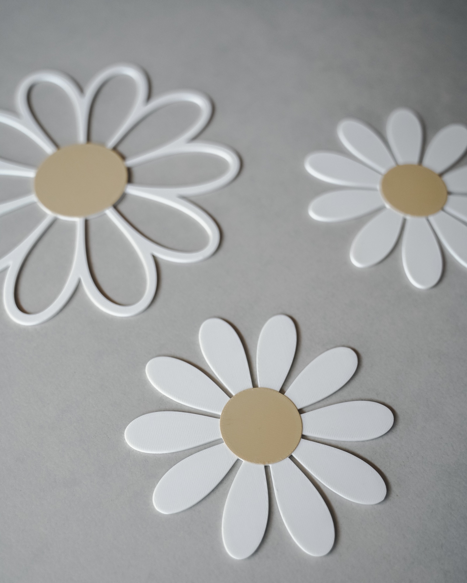 Gänseblümchen Wanddeko aus dem 3D-Druck - Produktfoto 3