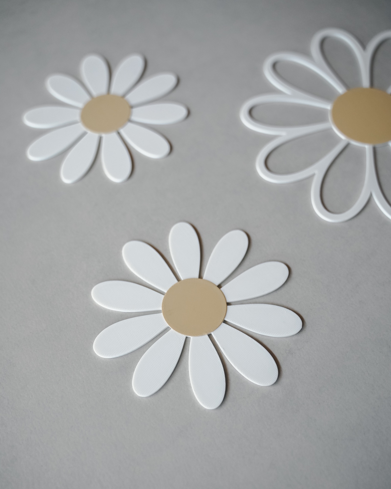Gänseblümchen Wanddeko aus dem 3D-Druck - Produktfoto 5