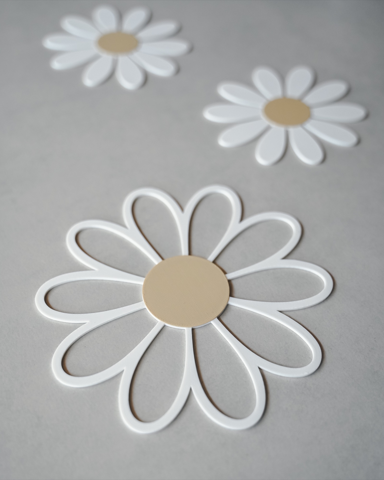 Gänseblümchen Wanddeko aus dem 3D-Druck - Produktfoto 6