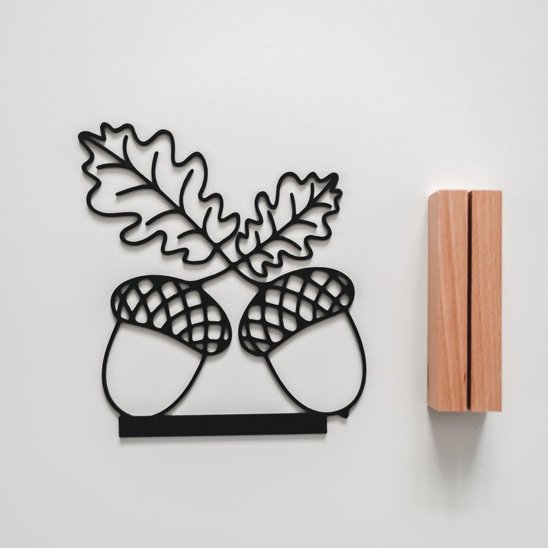 Eicheln Aufsteller — Line Art als Aufsteller aus dem 3D-Druck - Produktfoto 4