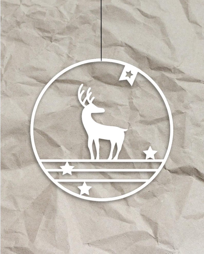 Fensterkranz Hirsch als Fensterkranz aus dem 3D-Druck - Produktfoto 3