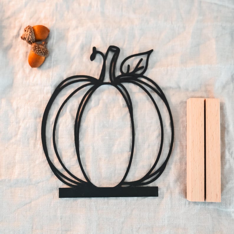 Kürbis Aufsteller — Line Art als Aufsteller aus dem 3D-Druck - Produktfoto 5