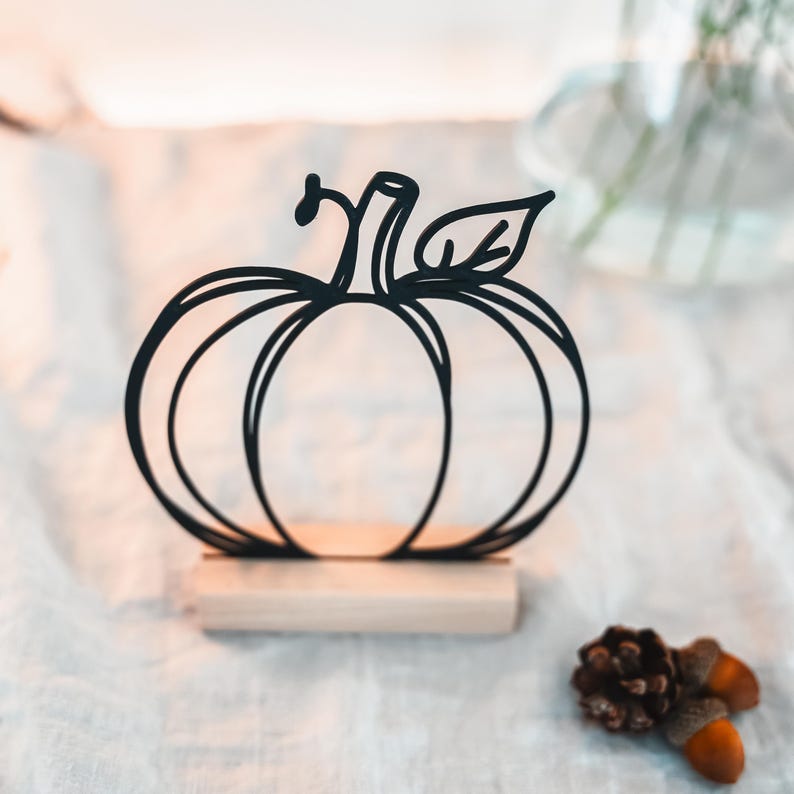 Kürbis Aufsteller — Line Art als Aufsteller aus dem 3D-Druck - Produktfoto 6