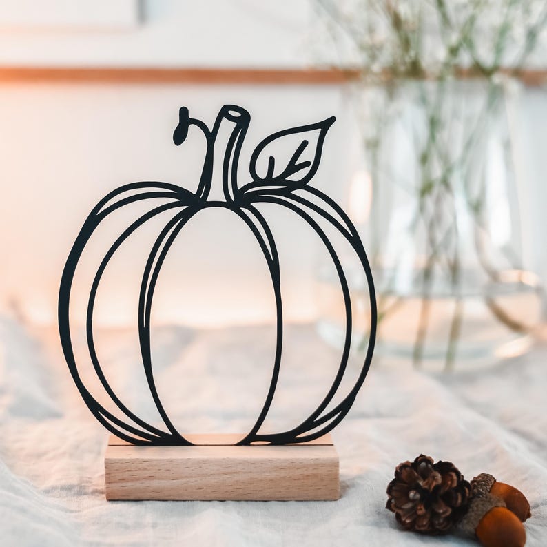 Kürbis Aufsteller — Line Art als Aufsteller aus dem 3D-Druck - Produktfoto 7
