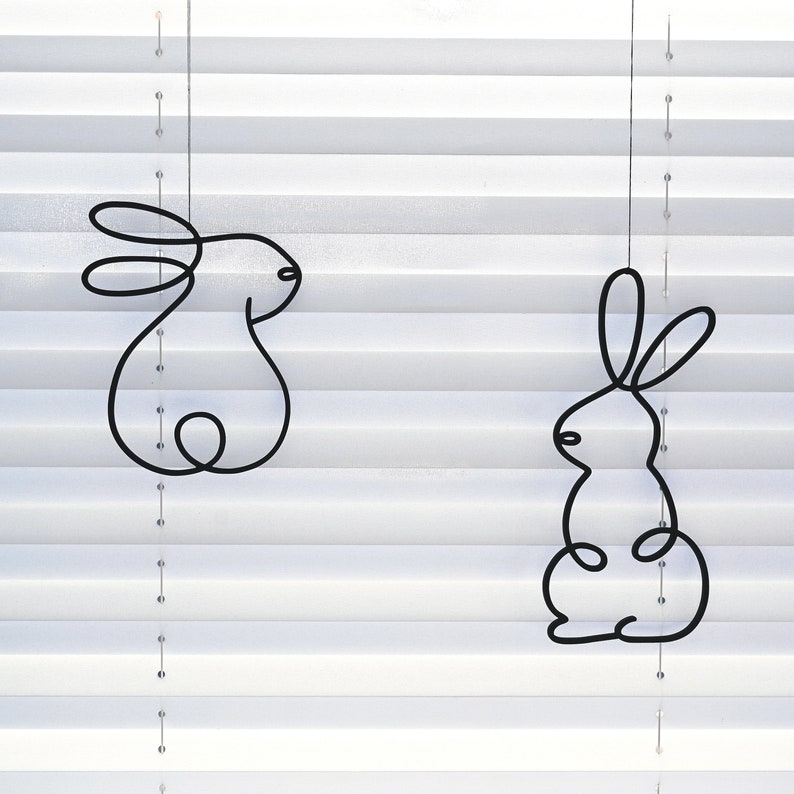 Osterhasen Fensteranhänger — Line Art