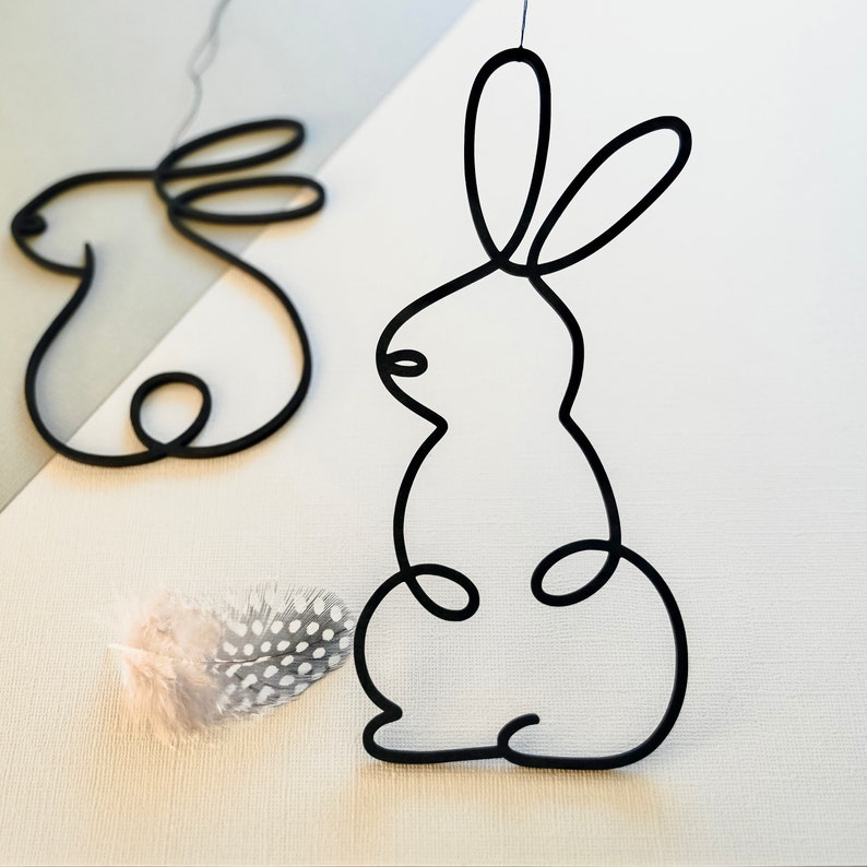 Osterhasen Fensteranhänger — Line Art als Fensteranhänger aus dem 3D-Druck - Produktfoto 5