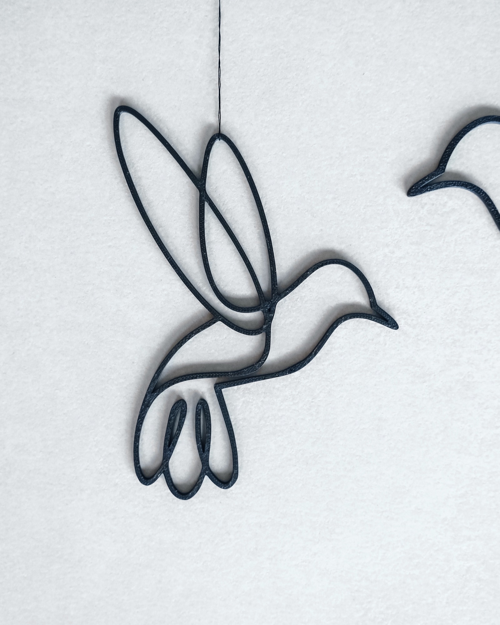 Line Art Vogel zum Aufhängen als Fensterdeko aus dem 3D-Druck - Produktfoto 3