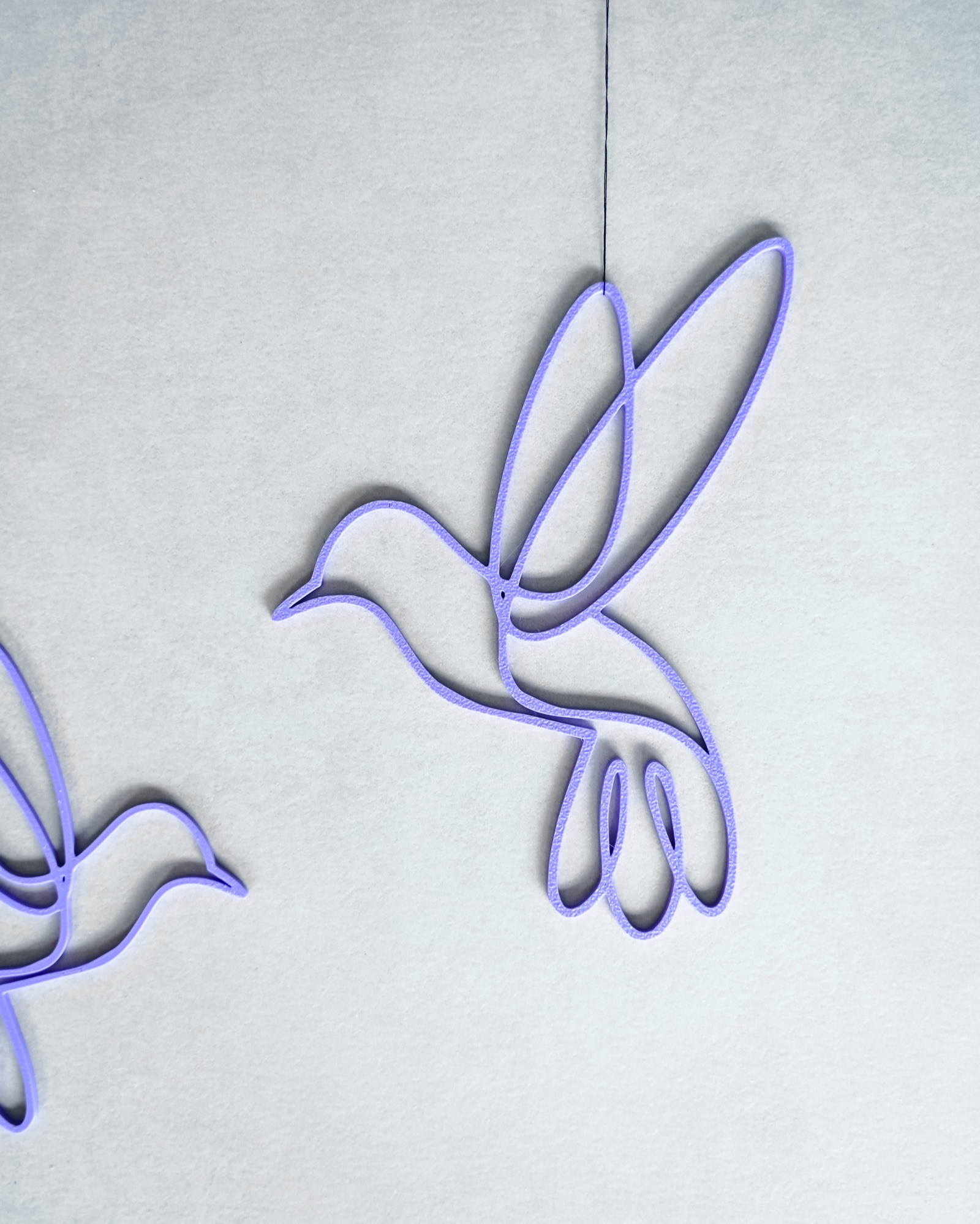 Line Art Vogel zum Aufhängen als Fensterdeko aus dem 3D-Druck - Produktfoto 8