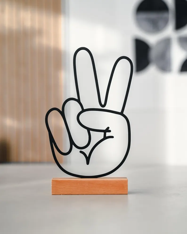 Peace-Zeichen Aufsteller - Produktfoto 5