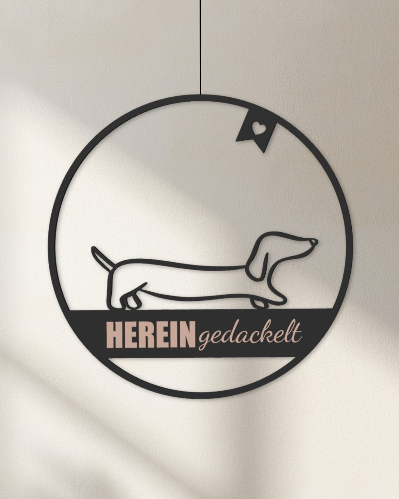Türkranz „HEREINgedackelt“ als Türkranz