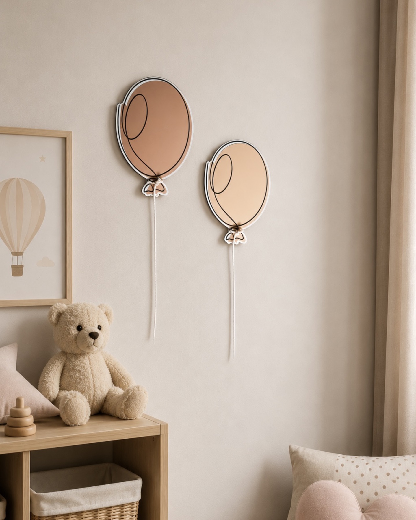 Wanddeko Luftballons im Kinderzimmer
