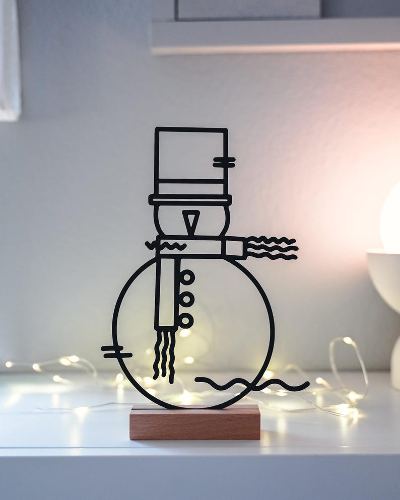 Schneemann Aufsteller skandinavisch als Aufsteller aus dem 3D-Druck - Produktfoto 2