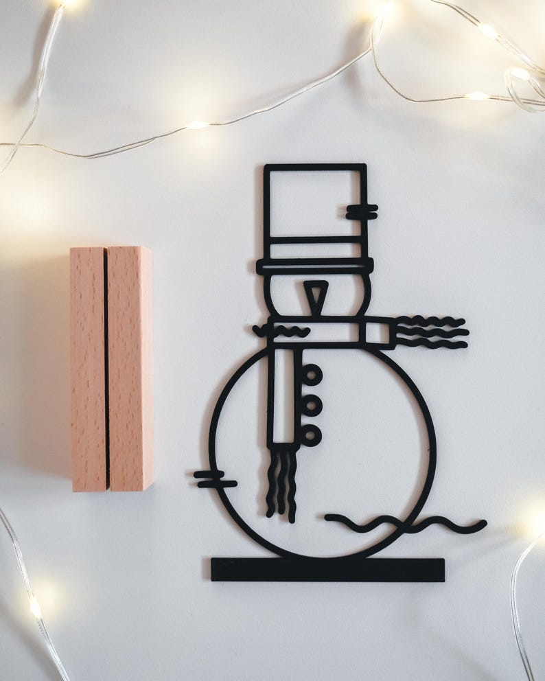 Schneemann Aufsteller skandinavisch als Aufsteller aus dem 3D-Druck - Produktfoto 6